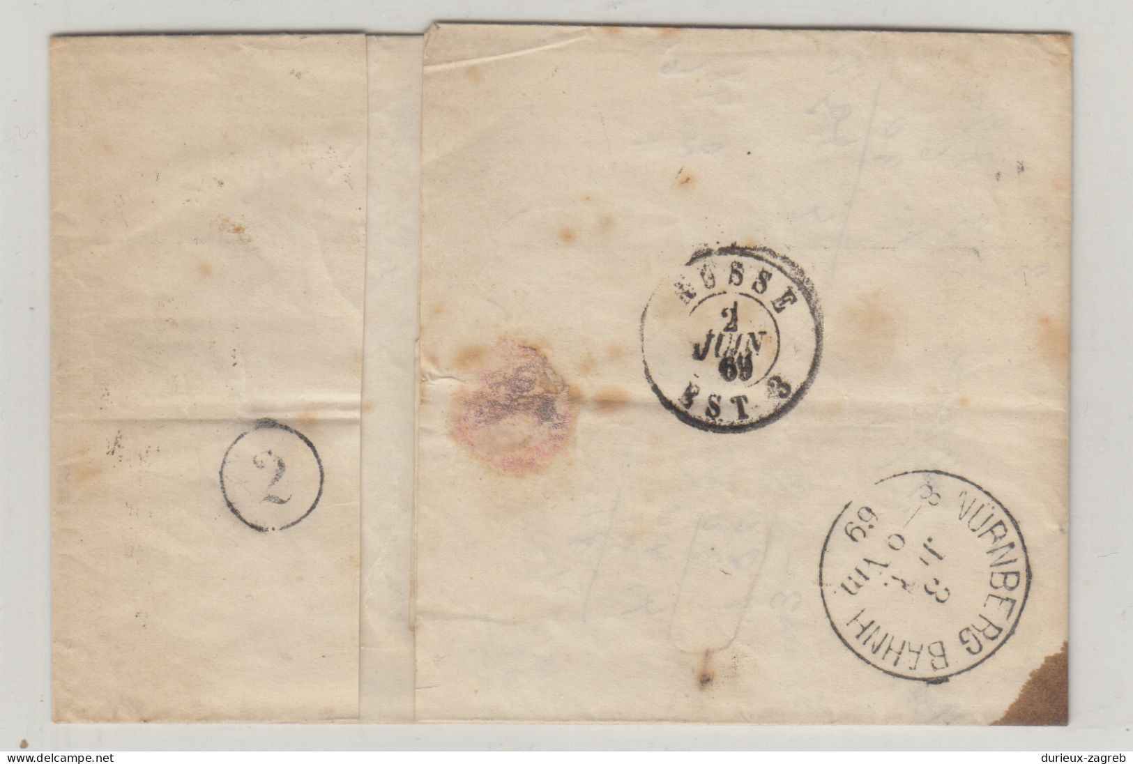 Belgium Old Letter Cover Posted 1869 Anvers B240615 - 1865-1866 Perfil Izquierdo