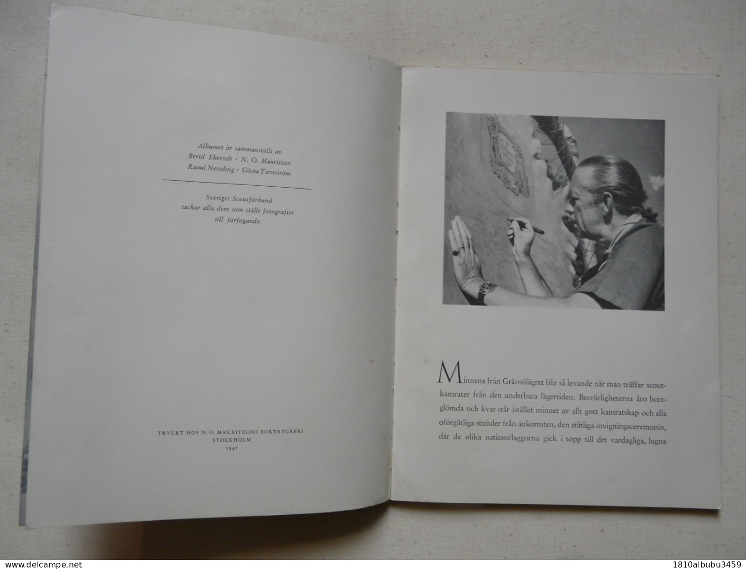 RARE - SCOUTISME : GRÄNSÖ-LÄGRET 1946 - Nombreuses Photos En Noir Et Blanc - Texte En Suédois - STOCKHOLM - Scouting