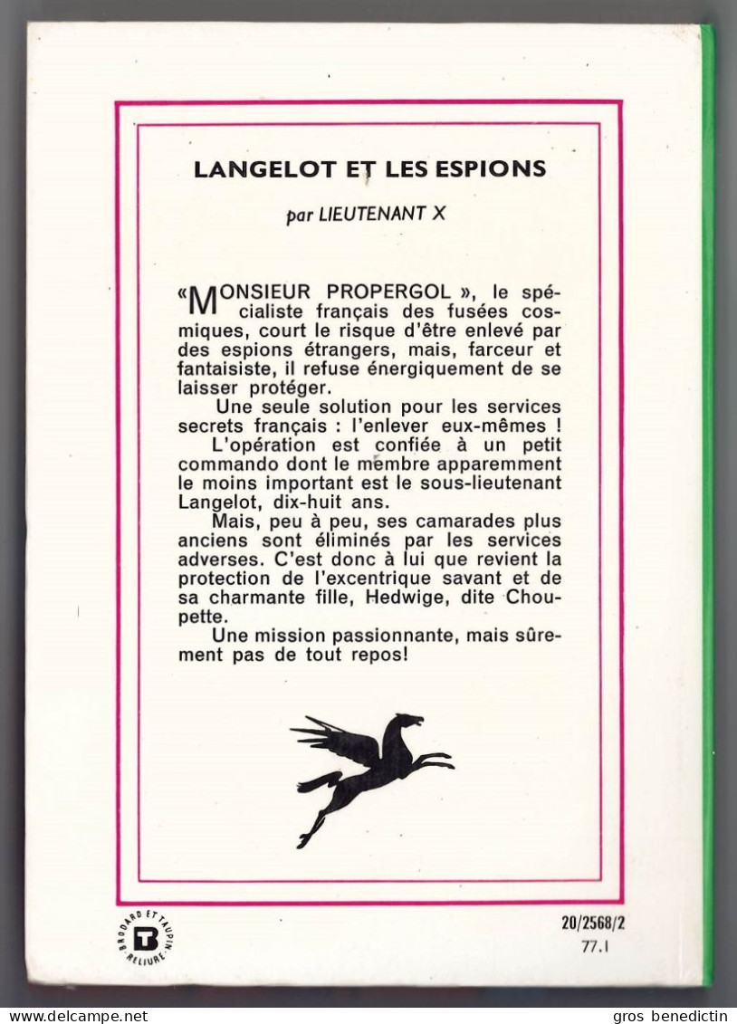 Hachette - Bibliothèque Verte - Lieutenant X - "Langelot Et Les Espions" - 1977 - #Ben&Lange - Bibliotheque Verte