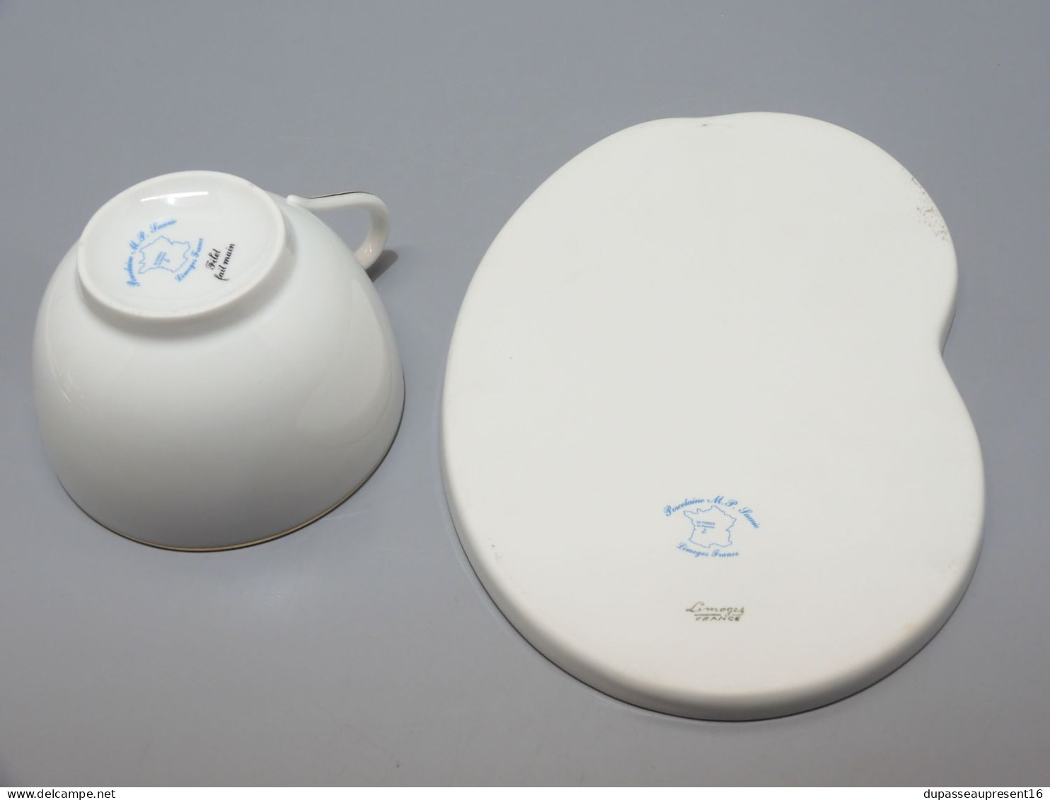 -JOLIE TASSE/BOL & SON PLATEAU PORCELAINE de LIMOGES MP SAMIE EPIS de BLE      E