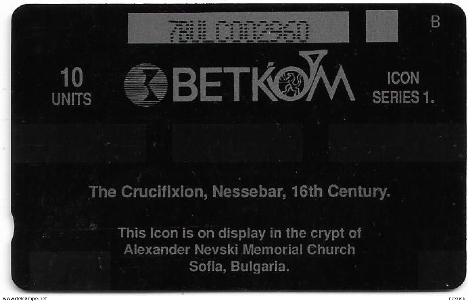 Bulgaria - Betkom (GPT) - Icons - The Crucifixion - 7BULC - 08.1992, 6.000ex, Used - Bulgarie