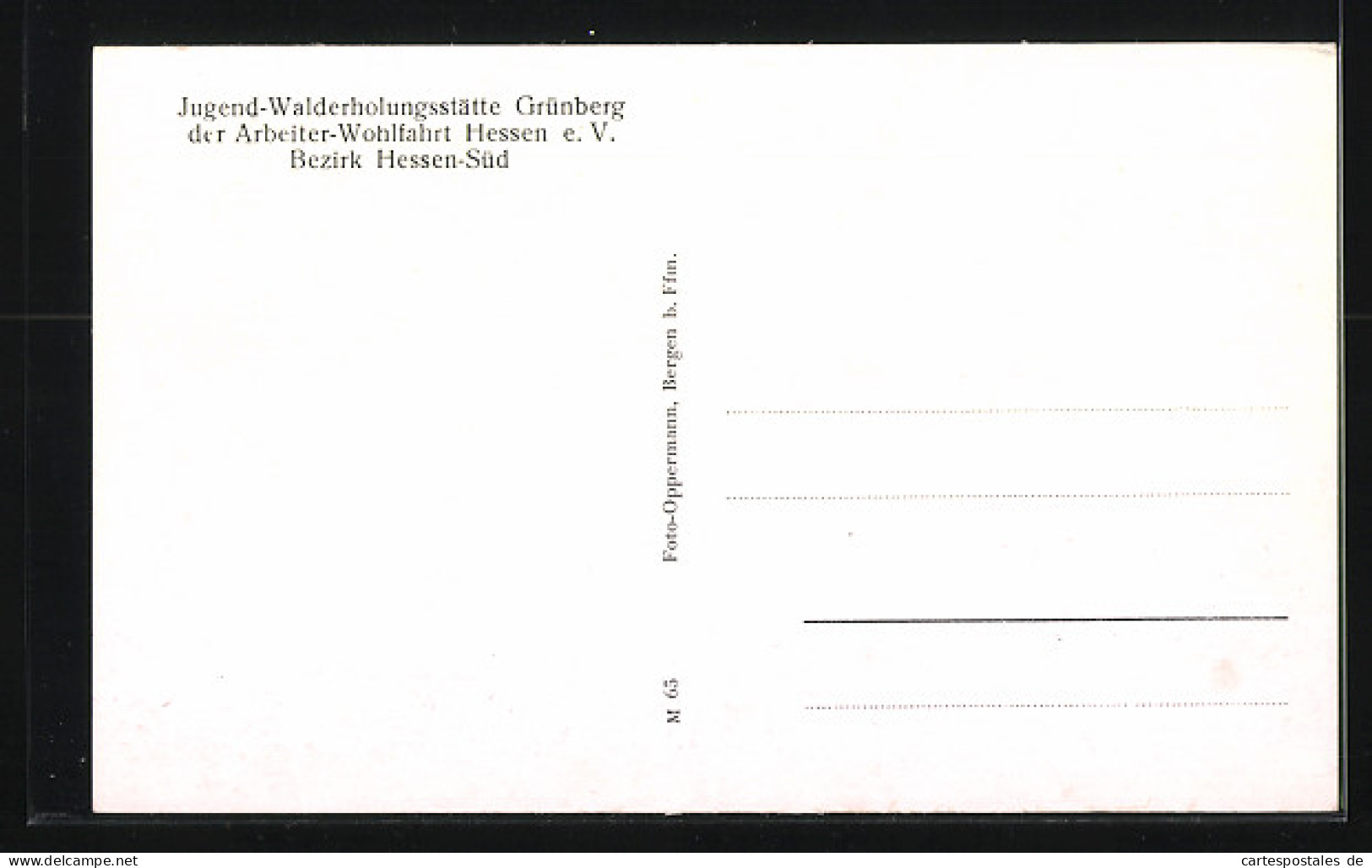 AK Grünberg /Hessen, Jugend-Walderholungsstätte Der Arbeiter-Wohlfahrt Hessen E. V.  - Gruenberg