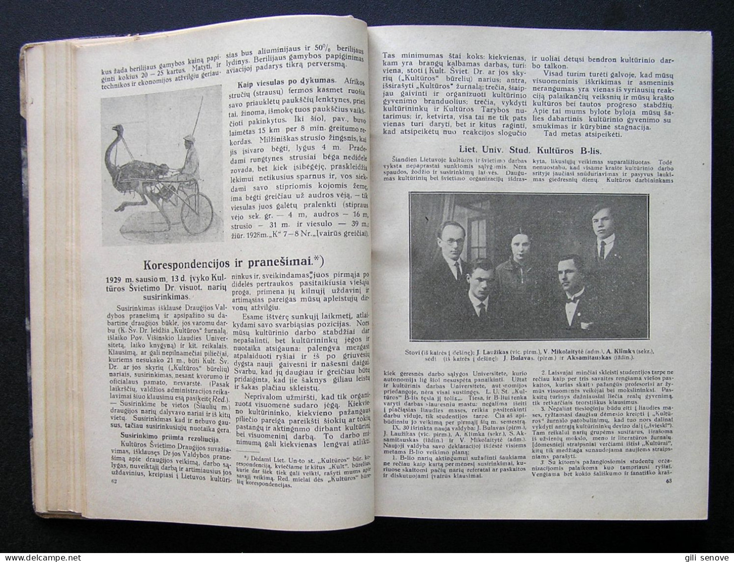 Lithuanian Magazine / Kultūra 1929 Complete - Testi Generali