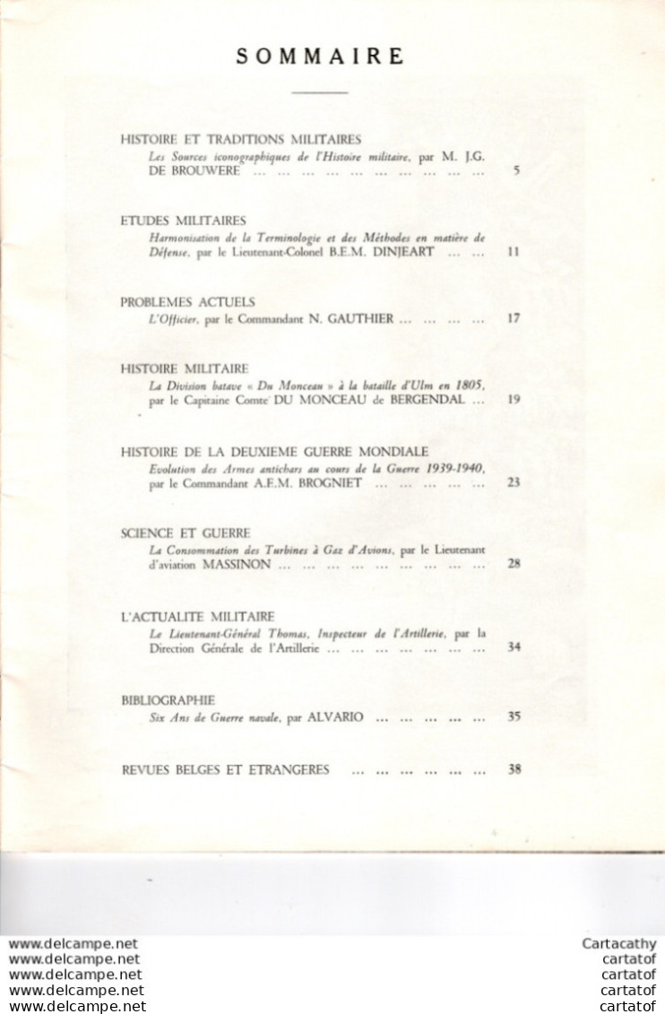 L'ARMEE LA NATION . Revue Belge Du Ministère De La Défense . Juillet 1950 . (voir Sommaire) . - French