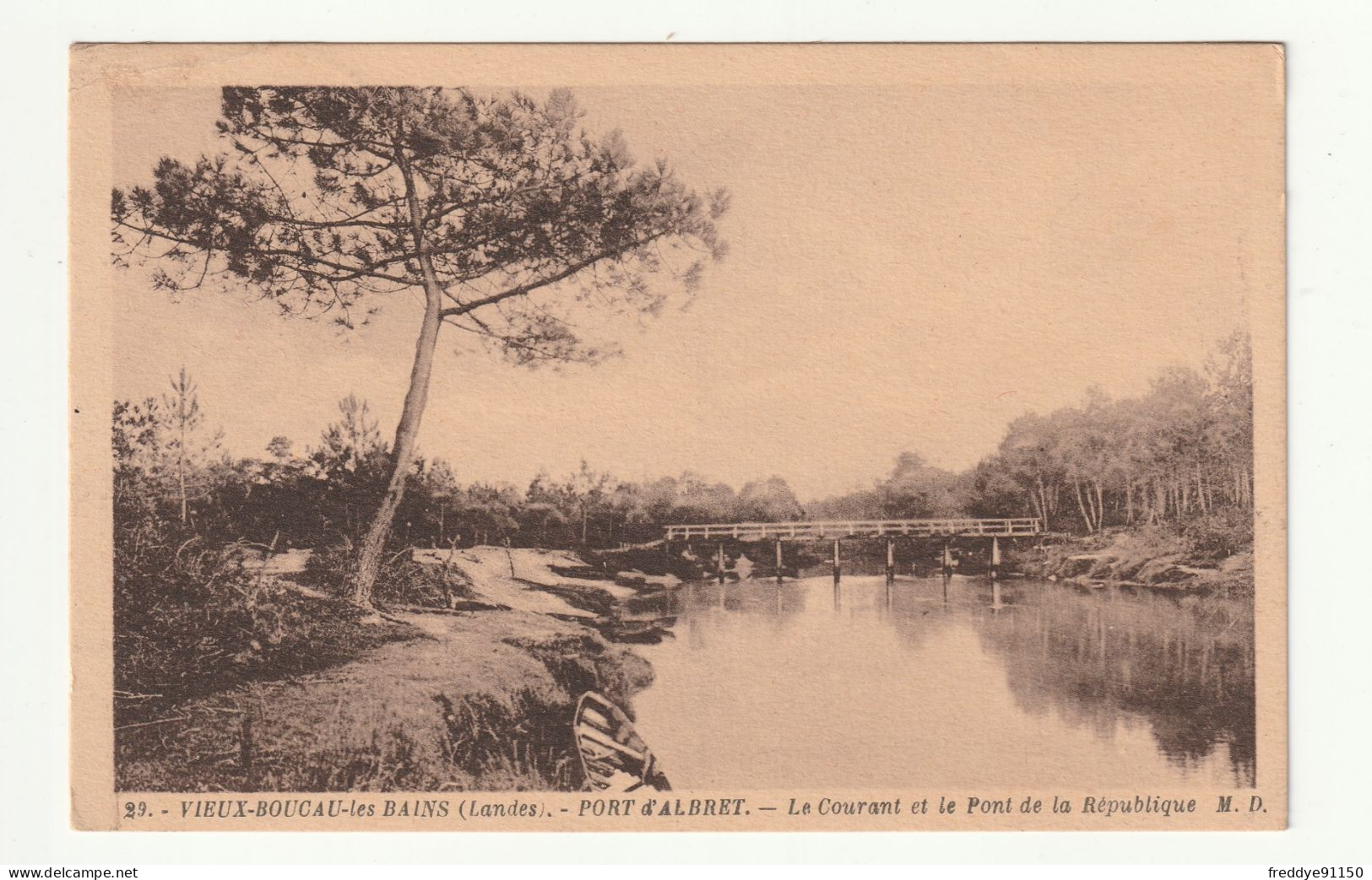 40 . Vieux Boucau Les Bains . Port D'Albret . Le Courant Et Le Pont De La République . 1936 - Vieux Boucau