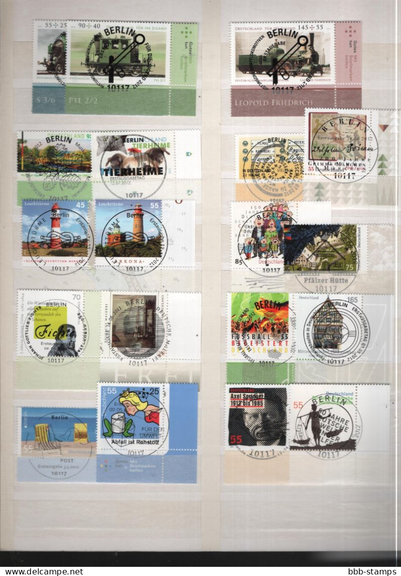 Deutschland Bogenmarken Aus Den Ecken Kpl Jahrgang 2012 - Jahressammlungen