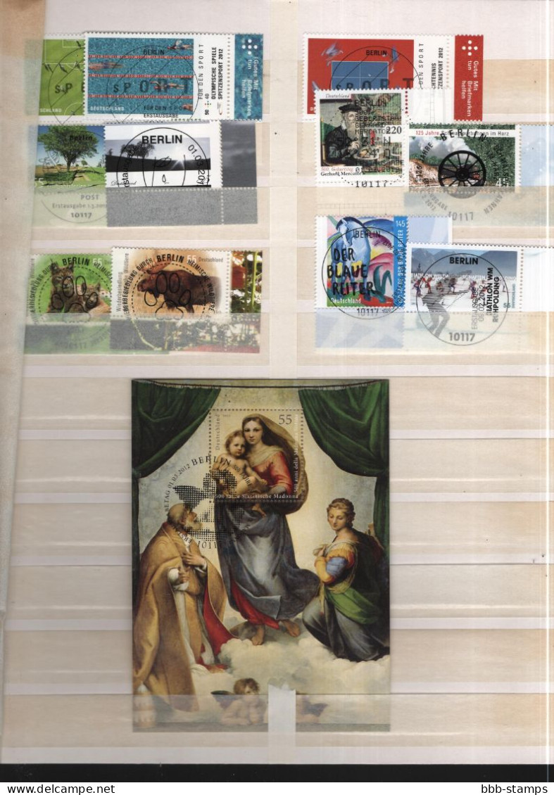 Deutschland Bogenmarken Aus Den Ecken Kpl Jahrgang 2012 - Collections Annuelles