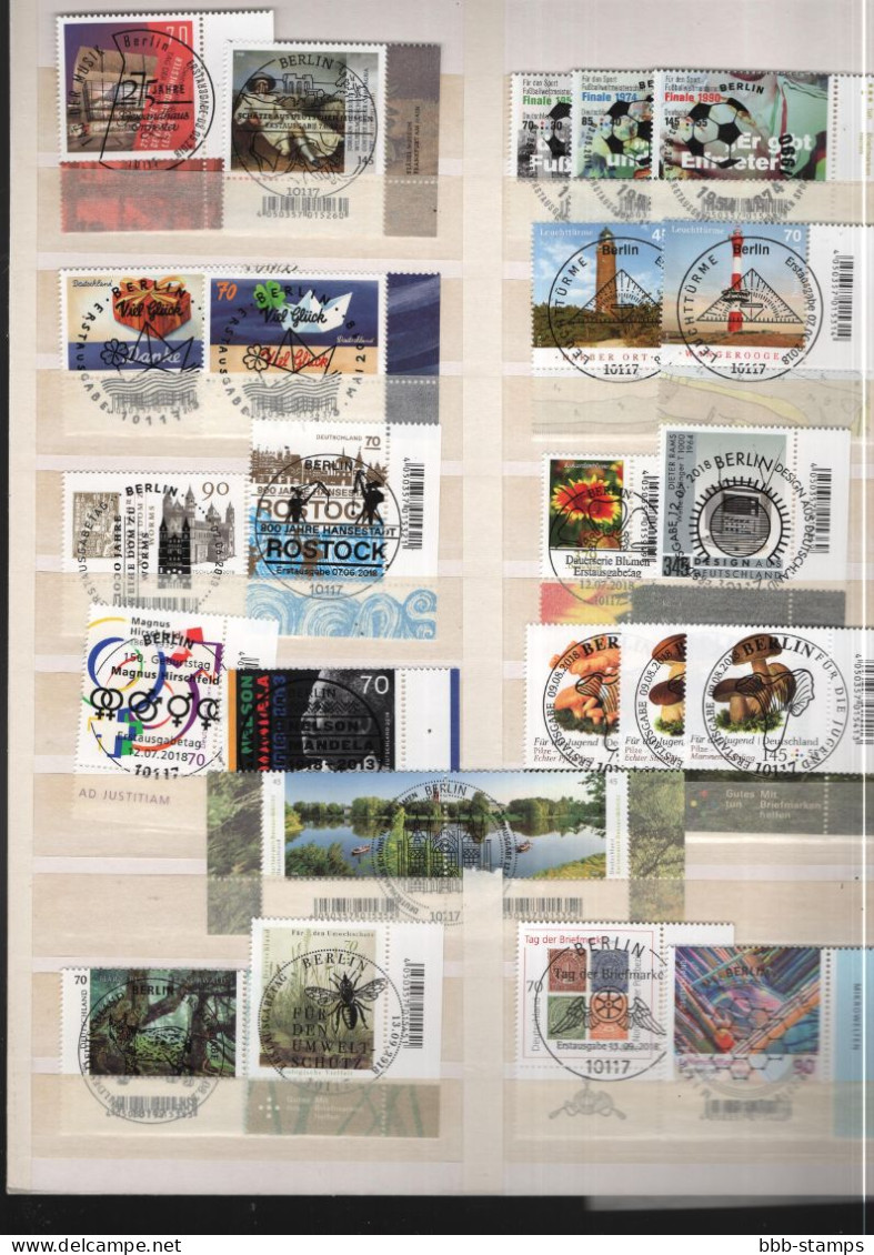 Deutschland Bogenmarken Aus Den Ecken Kpl Jahrgang 2018 - Annual Collections