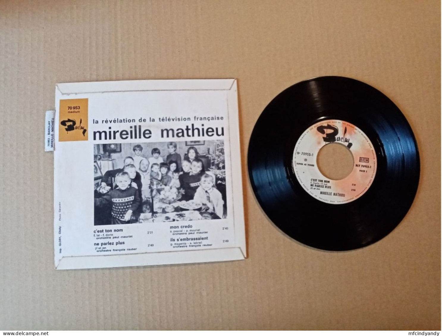 Vinyle 45T  Mireille Mathieu -  C'est Ton Nom + 3 Titres (Avec Languette) - Sonstige - Franz. Chansons