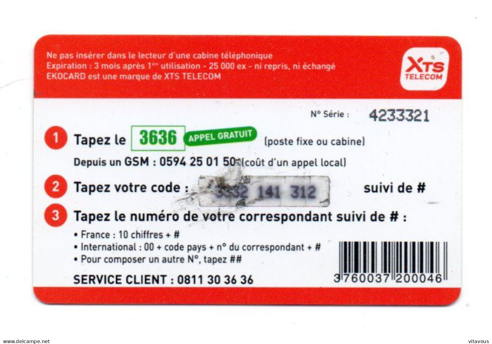 EKO CARD Carte Prépayée France Card ( T 213) - Per Cellulari (telefonini/schede SIM)