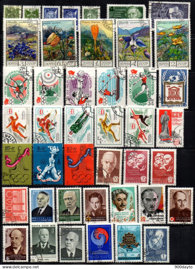 URSS Oblitérés. (Lot N° 97: 127 Timbres + 10 Blocs De L'année 1976). - Gebruikt