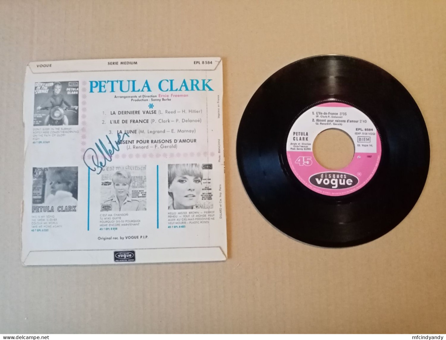 Vinyle 45T  Petula Clark -  La Dernière Valse  + 3 Titres - Otros - Canción Francesa