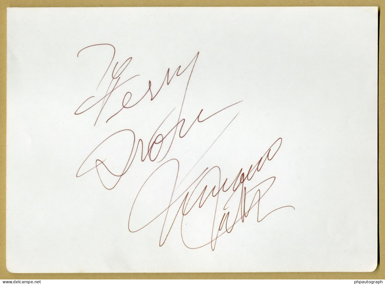 Jermaine Jackson - In Person Signed Album Page + Photo - Paris 1988 - COA - Singers & Musicians