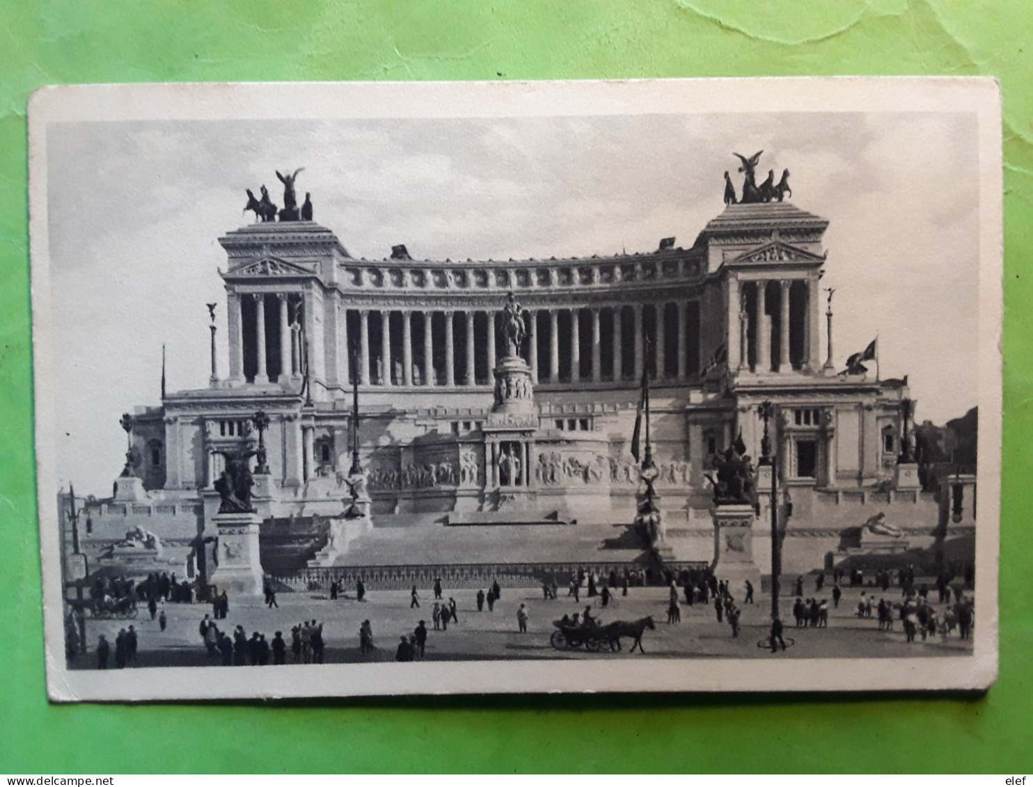 VATICAN POSTE VATICANE VATICANO Yv 48, 25 C Brun Olive Et Noir O  1938 Carte ROMA Monumento A Vittorio Emanuele II, TB - Covers & Documents