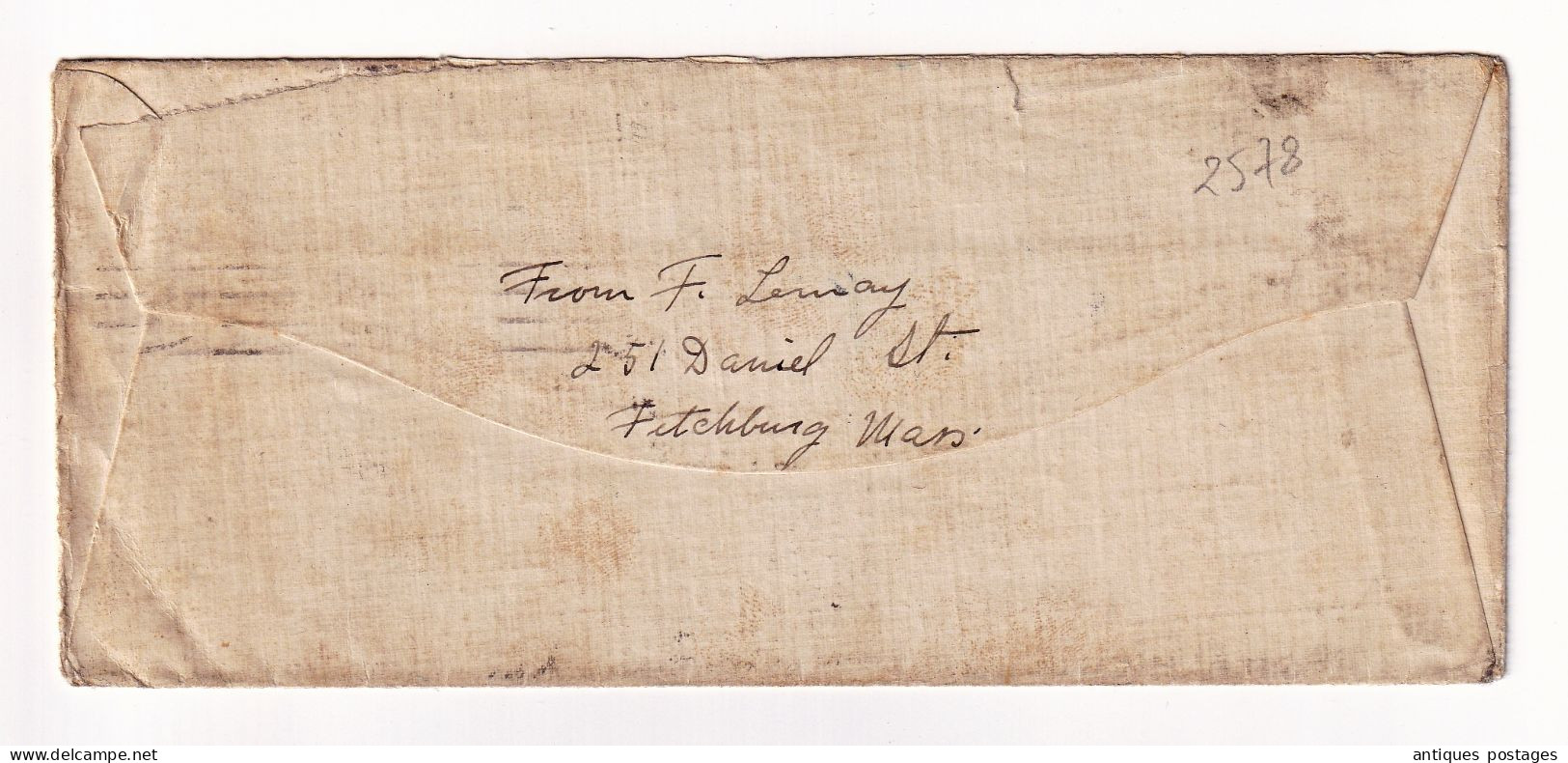 Lettre 1922 Fitchburg Massachusetts USA Pour Liège Belgique  Mayflower Pilgrim Tercentenary Pair 2 Cents Washington - Covers & Documents