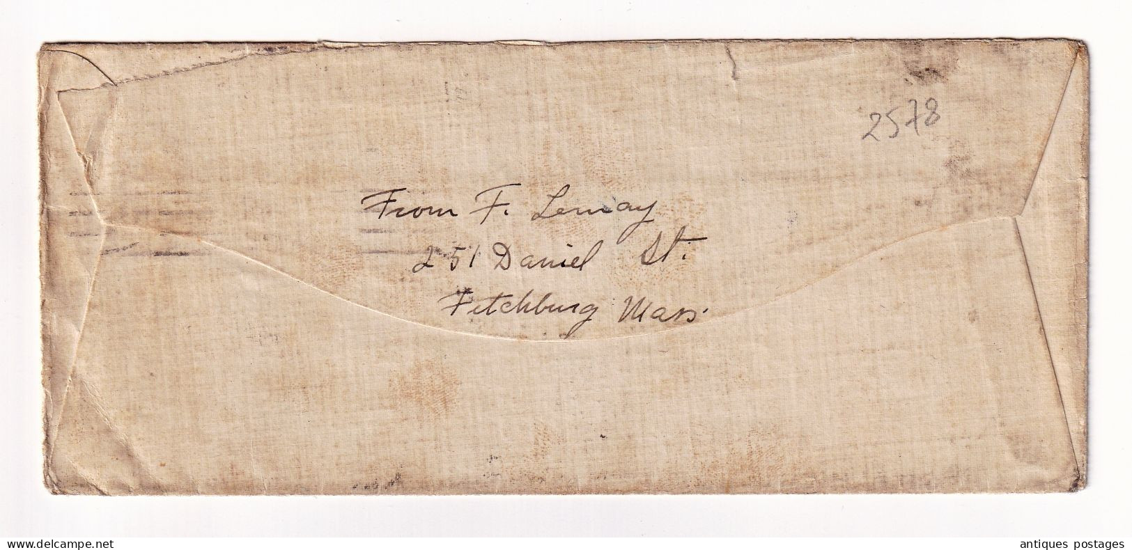 Lettre 1922 Fitchburg Massachusetts USA Pour Liège Belgique  Mayflower Pilgrim Tercentenary Pair 2 Cents Washington - Brieven En Documenten