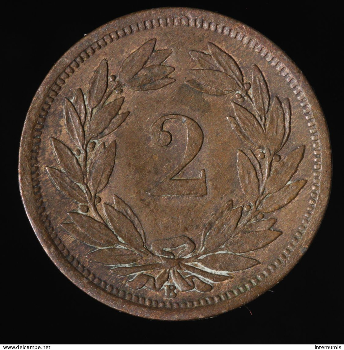  Suisse / Switzerland, , 2 Rappen, 1875, Bern, Bronze, TTB (EF),
KM#4.1 - 100 Francs (or)