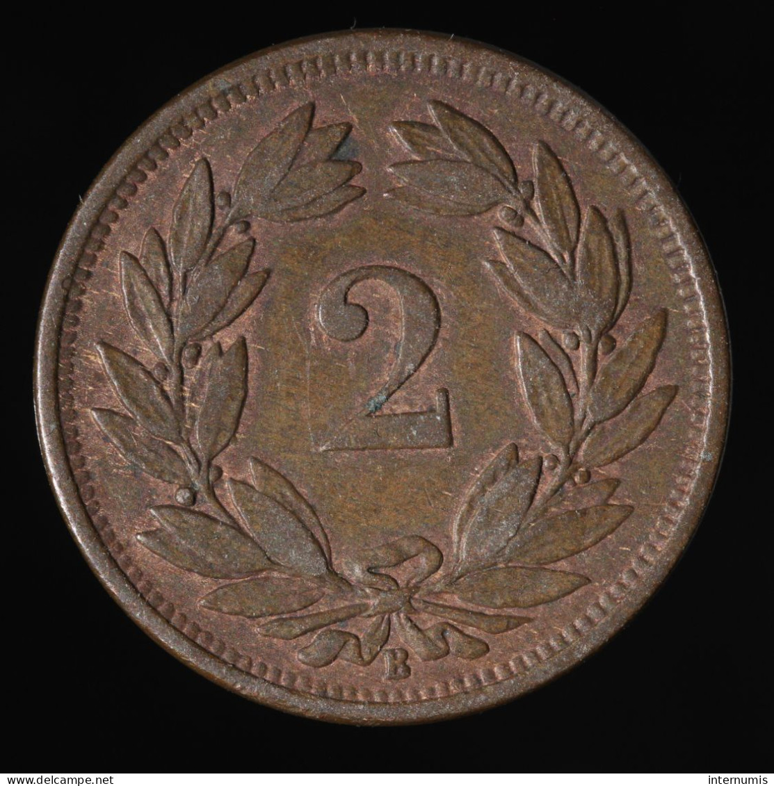  Suisse / Switzerland, , 2 Rappen, 1870, Bern, Bronze, TTB (EF),
KM#4.1 - 20 Franken (gold)