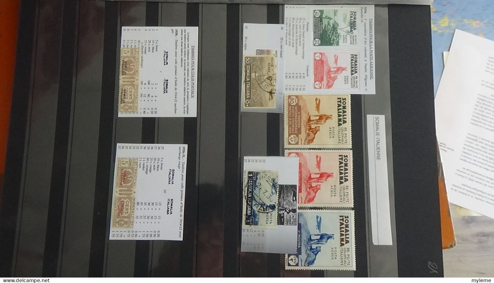 BJ30 Collection de timbres d'Italie avec notices explicatives.  A saisir !!!