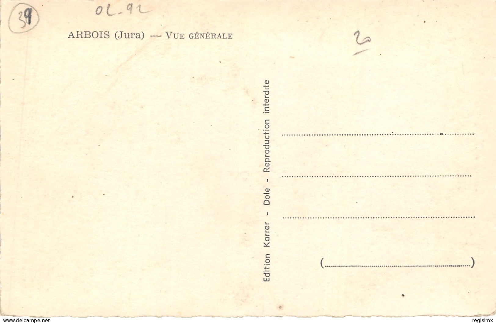 39-ARBOIS-N°T213-A/0041 - Arbois