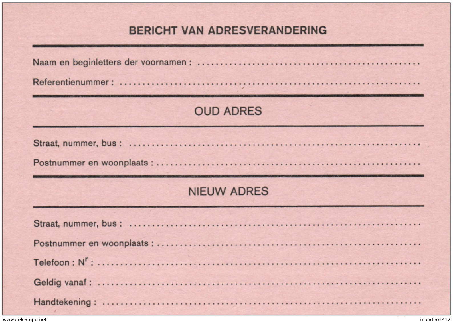 1990 - Briefkaart / Entier Postal Carte -Adreswijziging - Vogels - Buzin - Kievit - Vanneau Huppé - NL - Adreswijziging