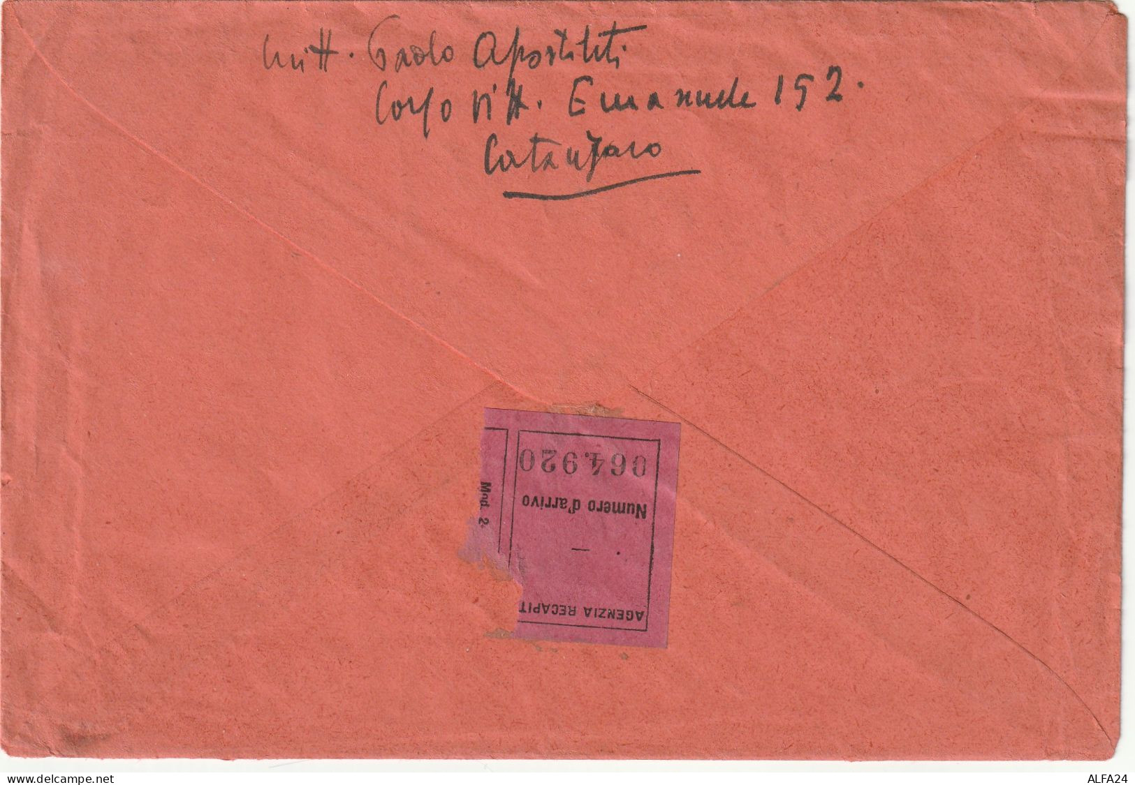 ESPRESSO 1946 LUOGOTENENZA L.5+2 DECENTRATO CON CONTENUTO (YK2420 - Poststempel