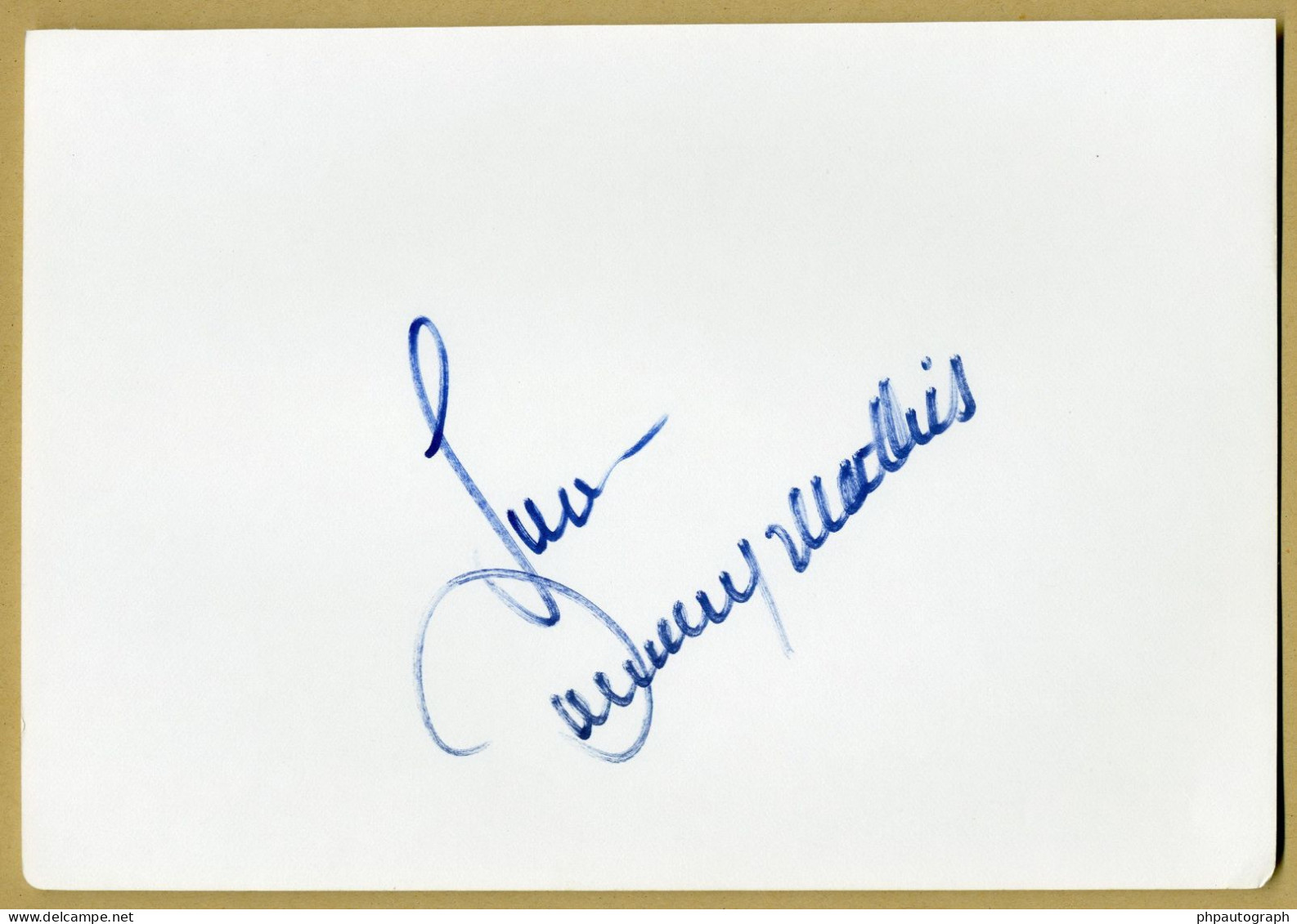 Johnny Mathis - Chanteur - Page De Livre D'or Signée + Photo - Paris 1987 - Cantantes Y Musicos
