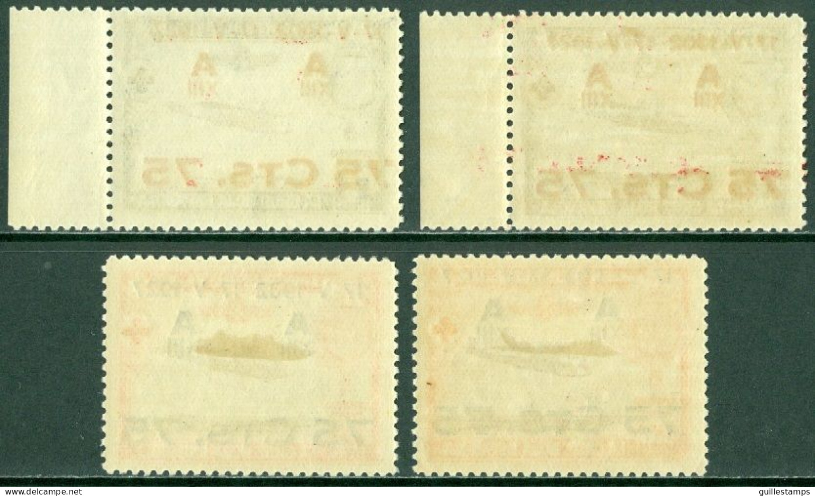 SPAIN 1927 SURCHARGED AIR MAILS* - Nuevos