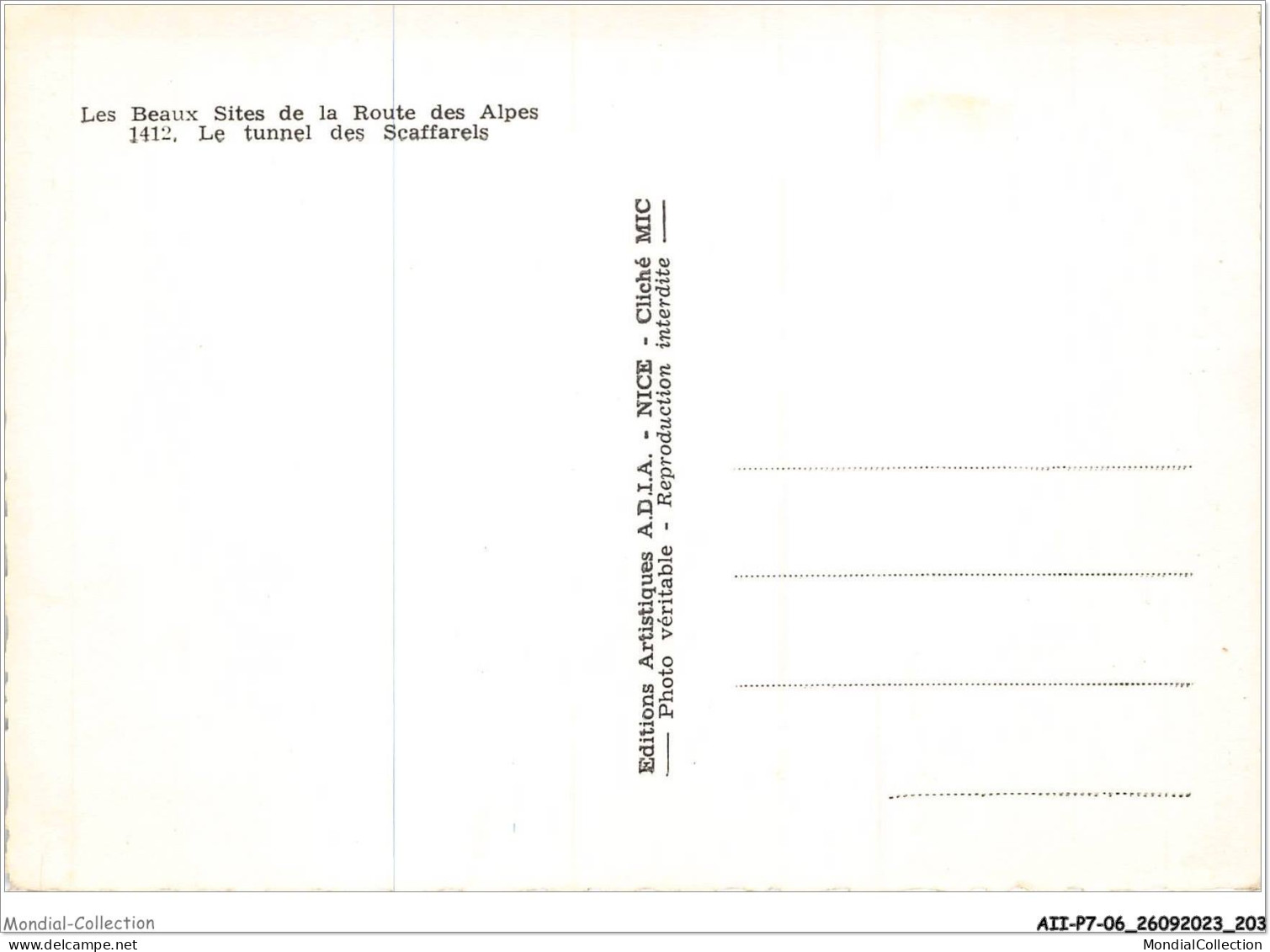 AIIP7-06-0790 - Les Beaux Sites De La Route Des Alpes - Le Tunnel Des Scaffarels - Bauwerke, Gebäude
