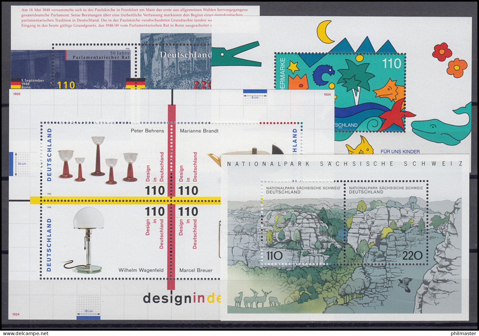 1965-2026 Bund-Jahrgang 1998 Kpl. Ecken Oben Links ** Postfrisch - Collections Annuelles