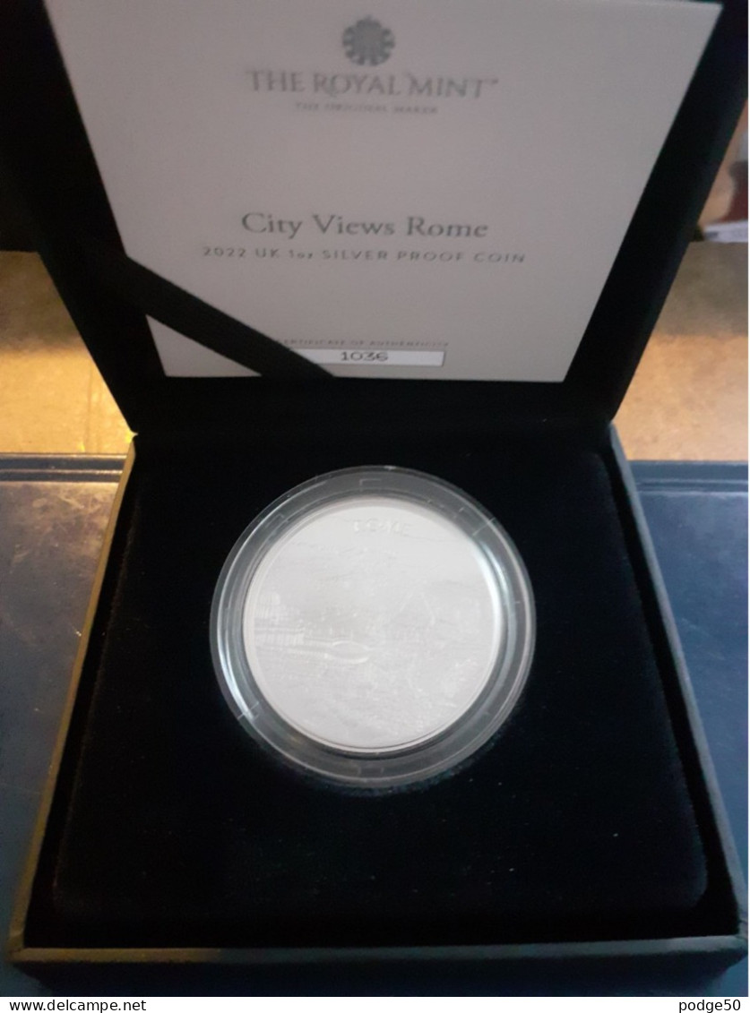 2022 CITY VIEWS OF ROME 1oz SILVER PROOF £2 IN ROYAL MINT PACKAGING ONLY 2000 ISSUED - Nieuwe Sets & Proefsets