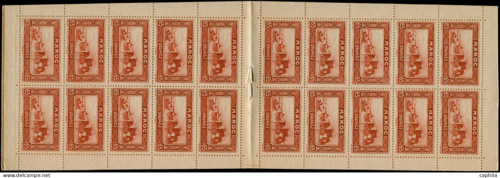 MAROC Carnets ** - 140, Carnet 13 F. (20 X 65c. Brun), Rabat 1933 - Cote: 100 - Other & Unclassified