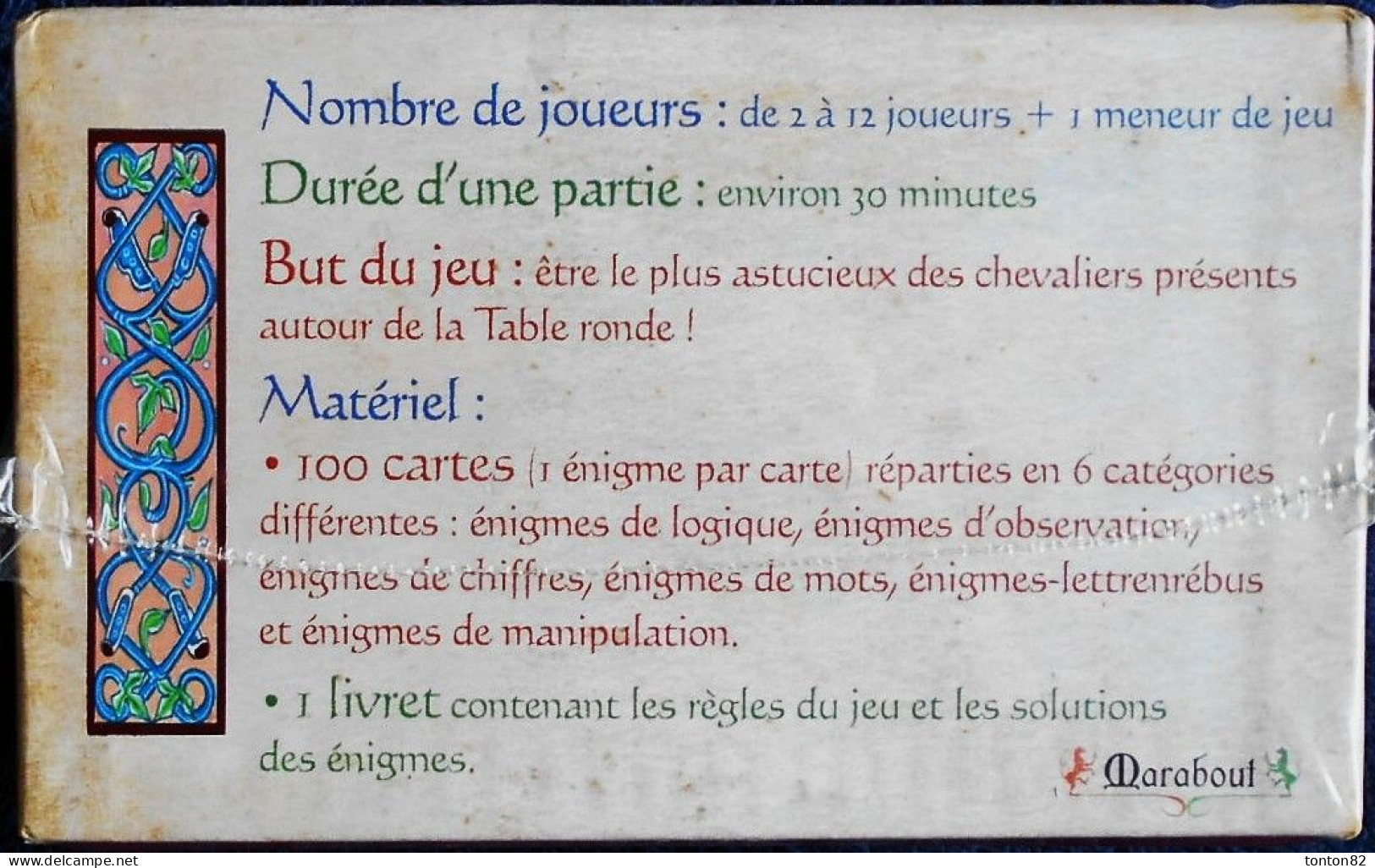 LA BOITE À ÉNIGMES - Le Jeu De Société Qui Met Vos Neurones à L'épreuve ! - Éditions MARABOUT . - Acertijos