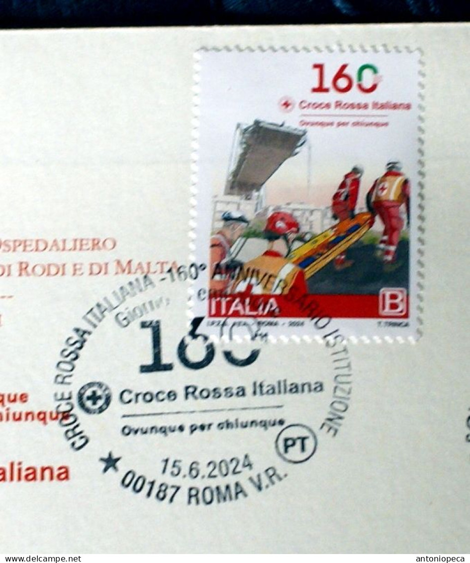 SMOM - ITALY 2024, 160 ANNI CROCE ROSSA ITALIANA JOINT FDC - Ongebruikt