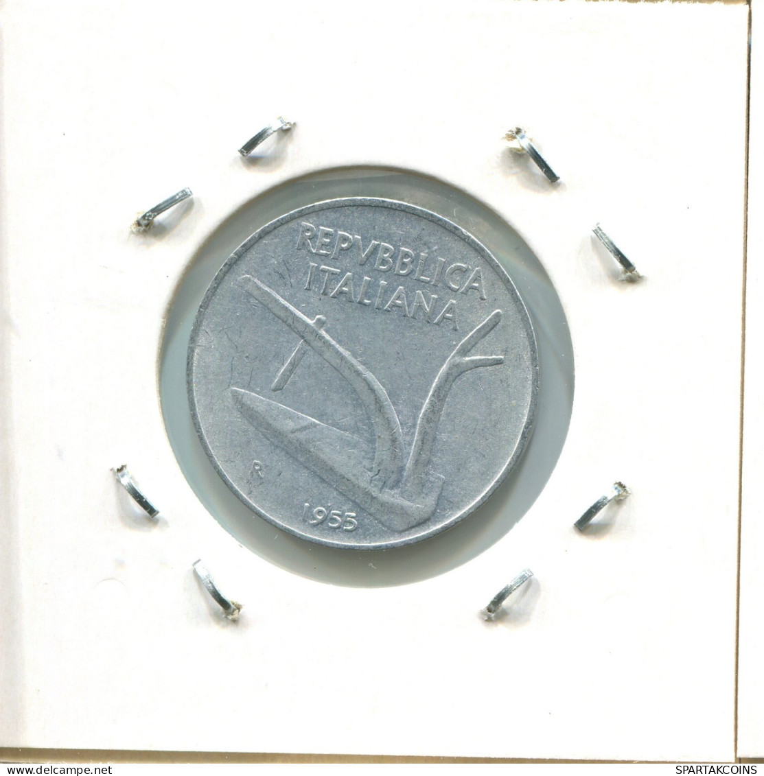 10 LIRE 1955 R ITALY Coin #AW606.U.A - 10 Lire