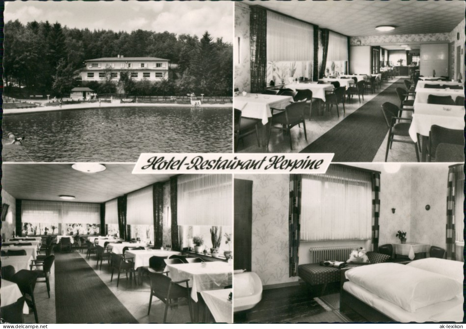 Halver Hotel Restaurant Am Freibad Herpine Im Sauerland 4 Ansichten 1960 - Halver
