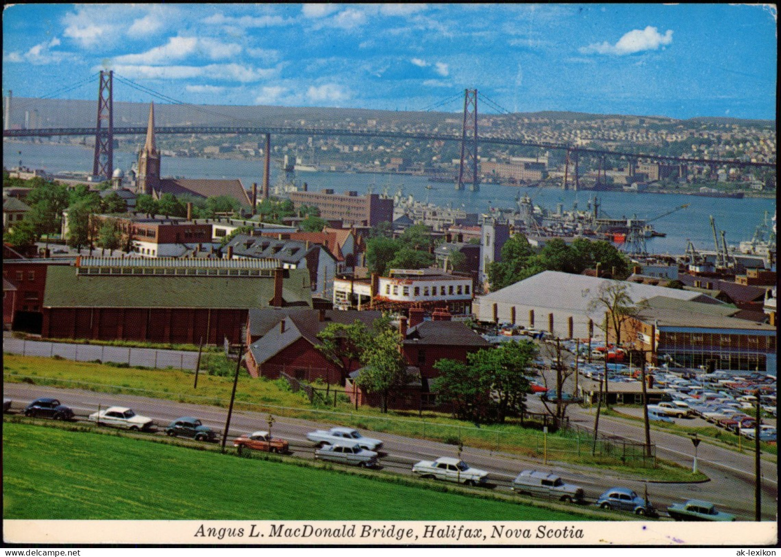 Halifax (Nova Scotia) Panorama- Angus L. MacDonald Bridge,  Nova Scotia 1986 - Halifax