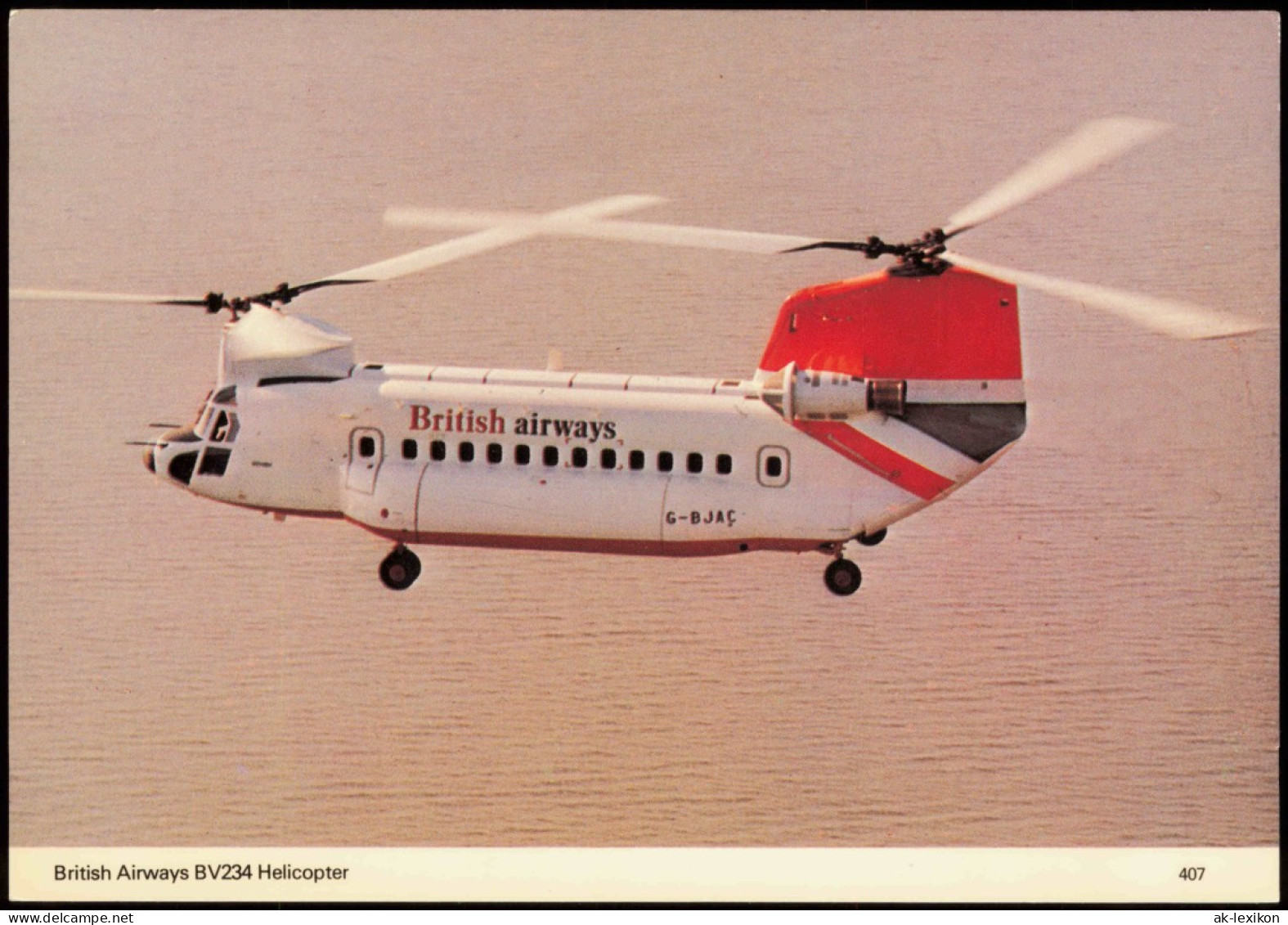 Ansichtskarte  Hubschrauber / Helicopter British Airways BV234 Helicopter 1980 - Elicotteri