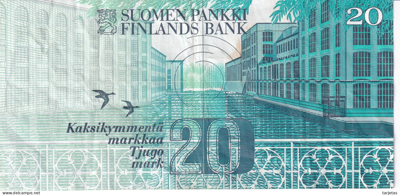 BILLETE DE FINLANDIA DE 20 MARKKAA DEL AÑO 1993  (BANKNOTE) - Finland