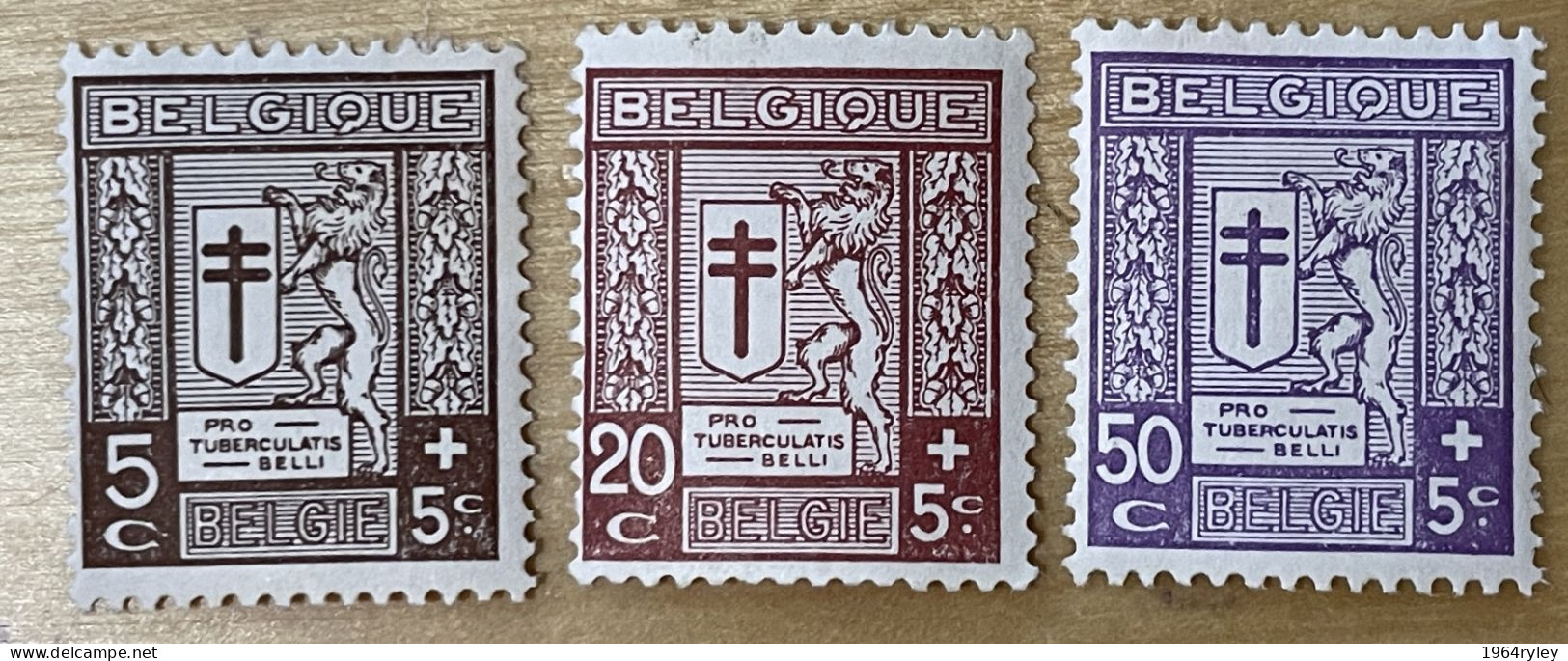 BELGIUM  - MH* - 1926 - # 240/244 - Unused Stamps