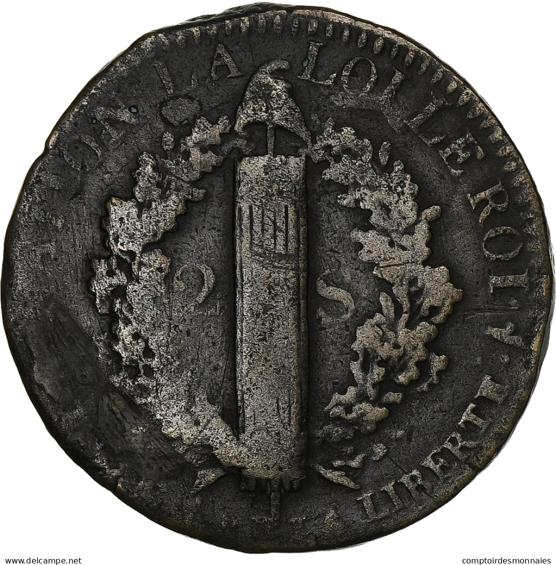 France, 2 Sols, 1792 - (An 4), Lille, Métal De Cloche, TB, Gadoury:25 - Altri & Non Classificati