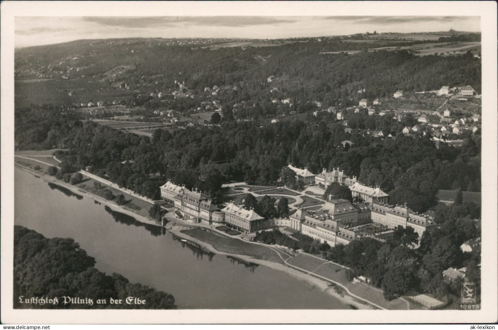 Ansichtskarte Pillnitz Luftbild - Schloss Pillnitz 1935 - Pillnitz