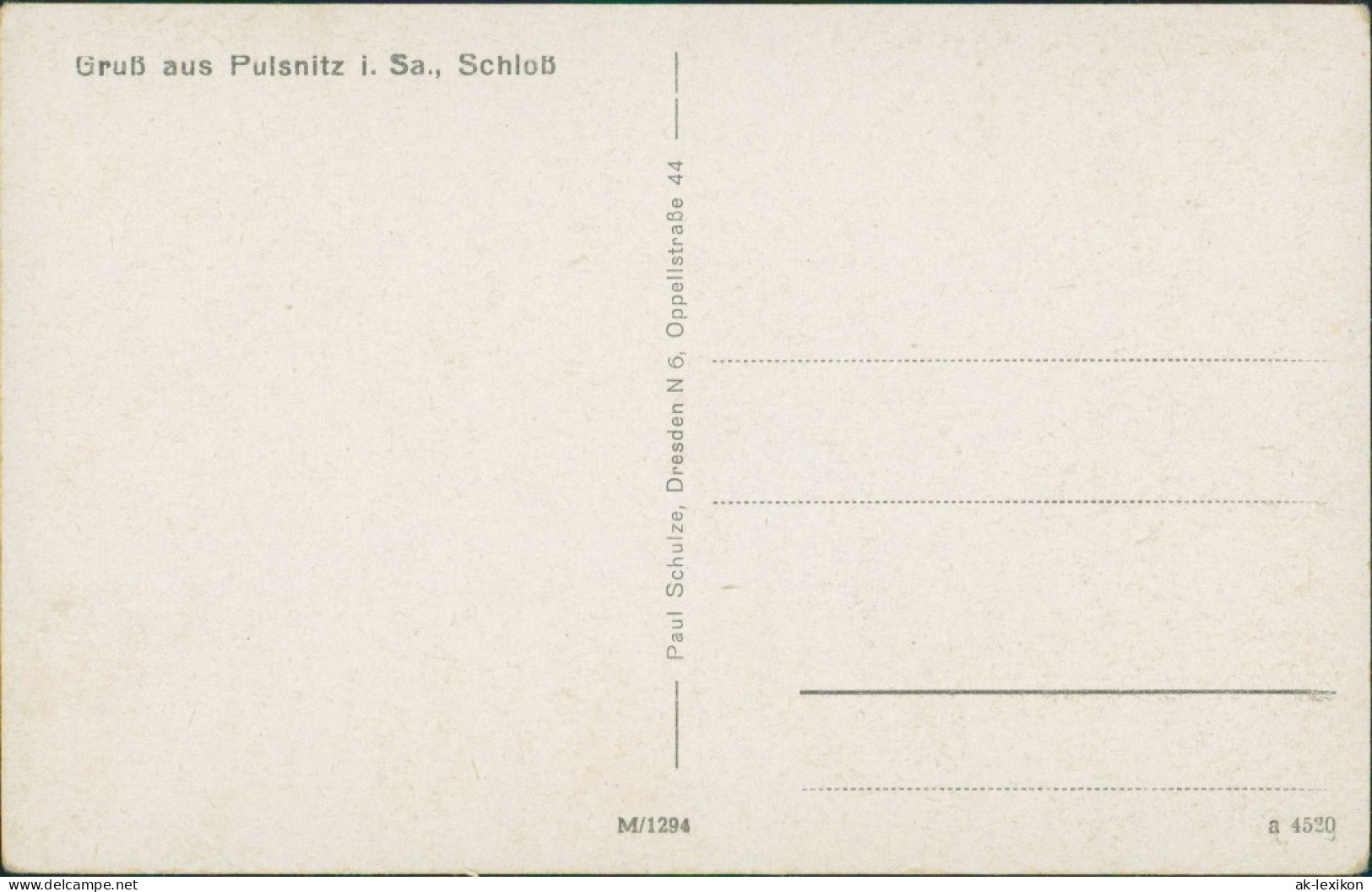 Ansichtskarte Pulsnitz Połčnica Partie Am Schloß 1929  - Pulsnitz