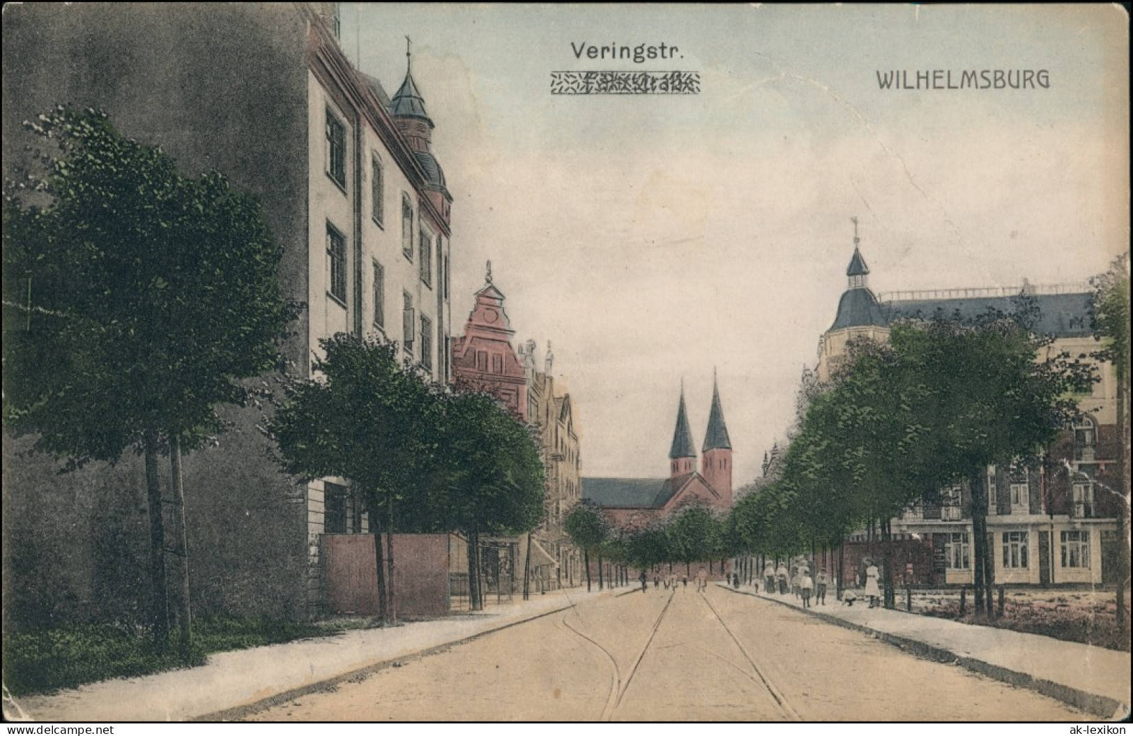 Ansichtskarte Wilhelmsburg-Hamburg Veringstrasse 1909 - Wilhemsburg
