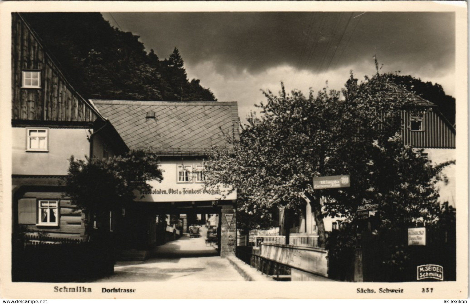 Ansichtskarte Schmilka Dorfstraße M. Seidel Schmilka 1935 - Schmilka