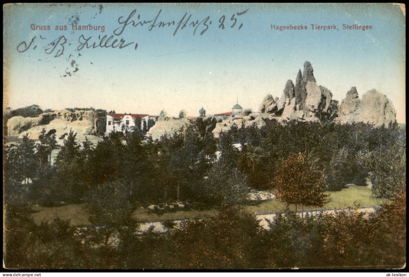 Ansichtskarte Stellingen-Hamburg Tierpark Hagenbeck 1913 - Stellingen