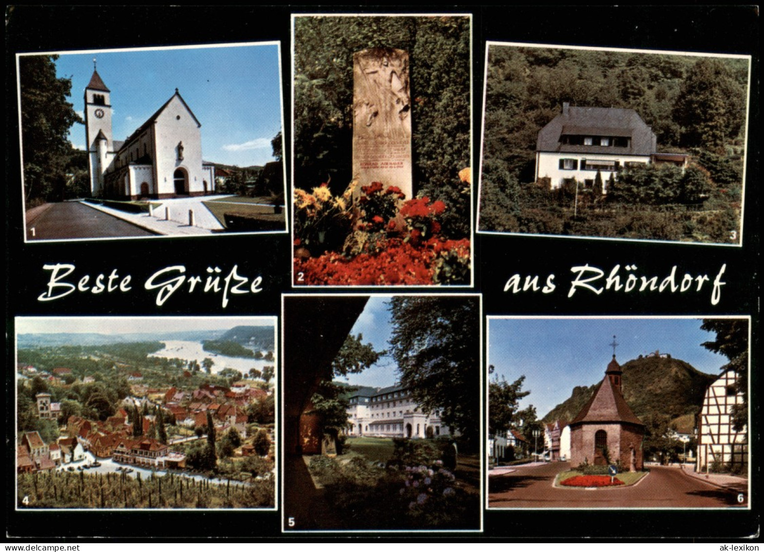 Rhöndorf-Bad Honnef Mehrbild-AK Mit Kirche, Grabstätte Dr. K. Adenauer Uvm. 1980 - Bad Honnef