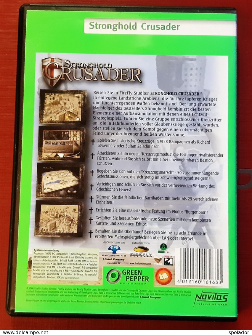 Stronghold Crusader-Game-PC CD ROM-2006-DVD Box-game Collection-Like New - Juegos PC