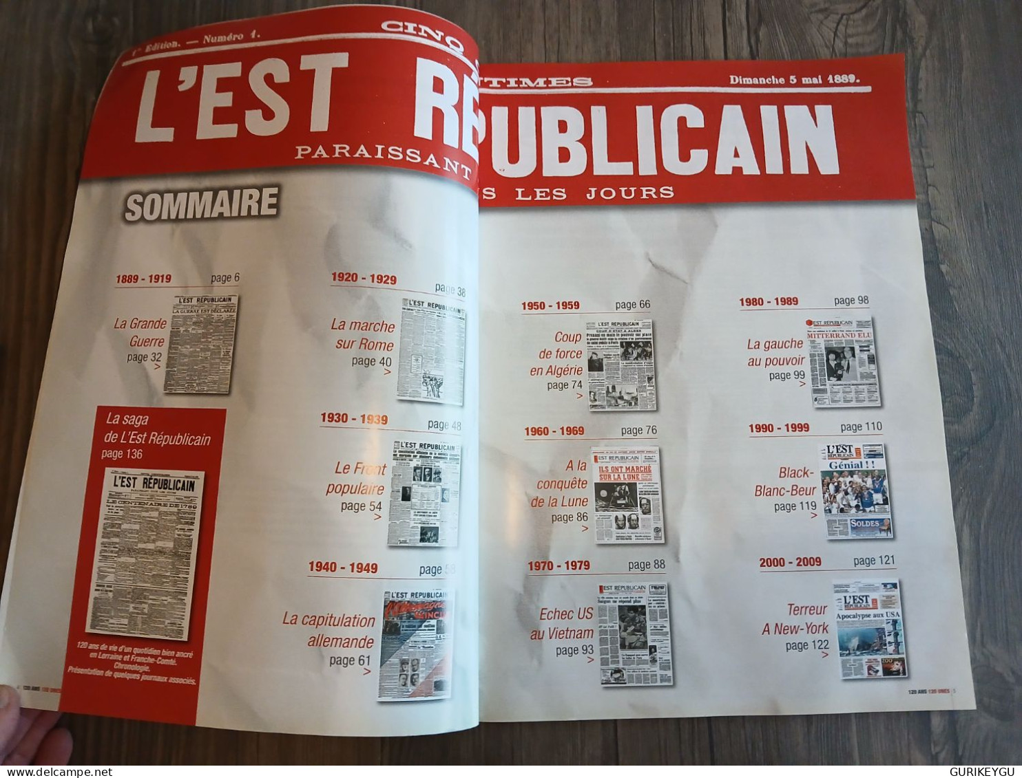 L'est Républicain Hors Série 120 Ans  120 UNES 1889à 2009 Livre Géant  42cm X 30 Cm En état NEUF - Altri & Non Classificati