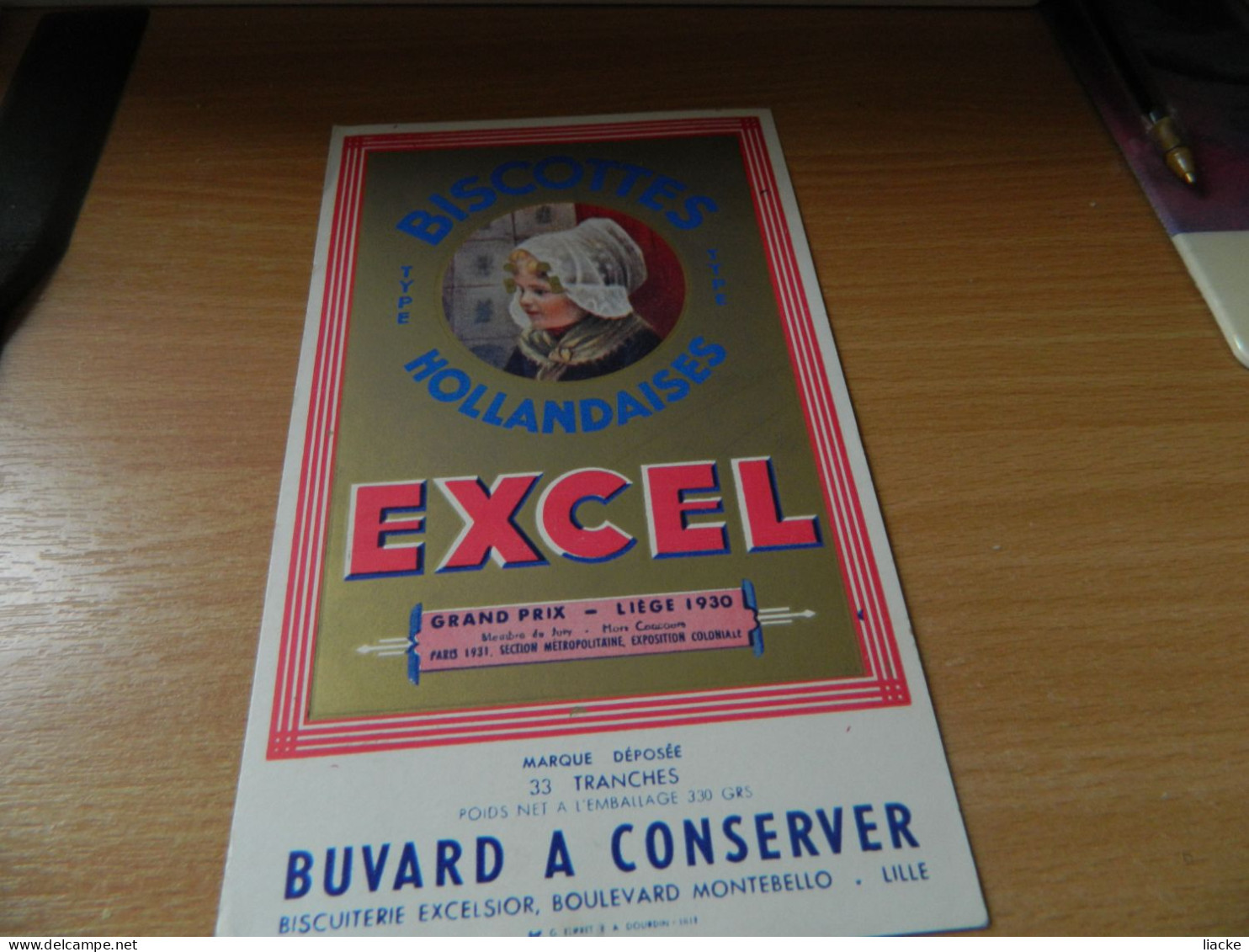 Buvard Excel Les Biscottes - Alimentare